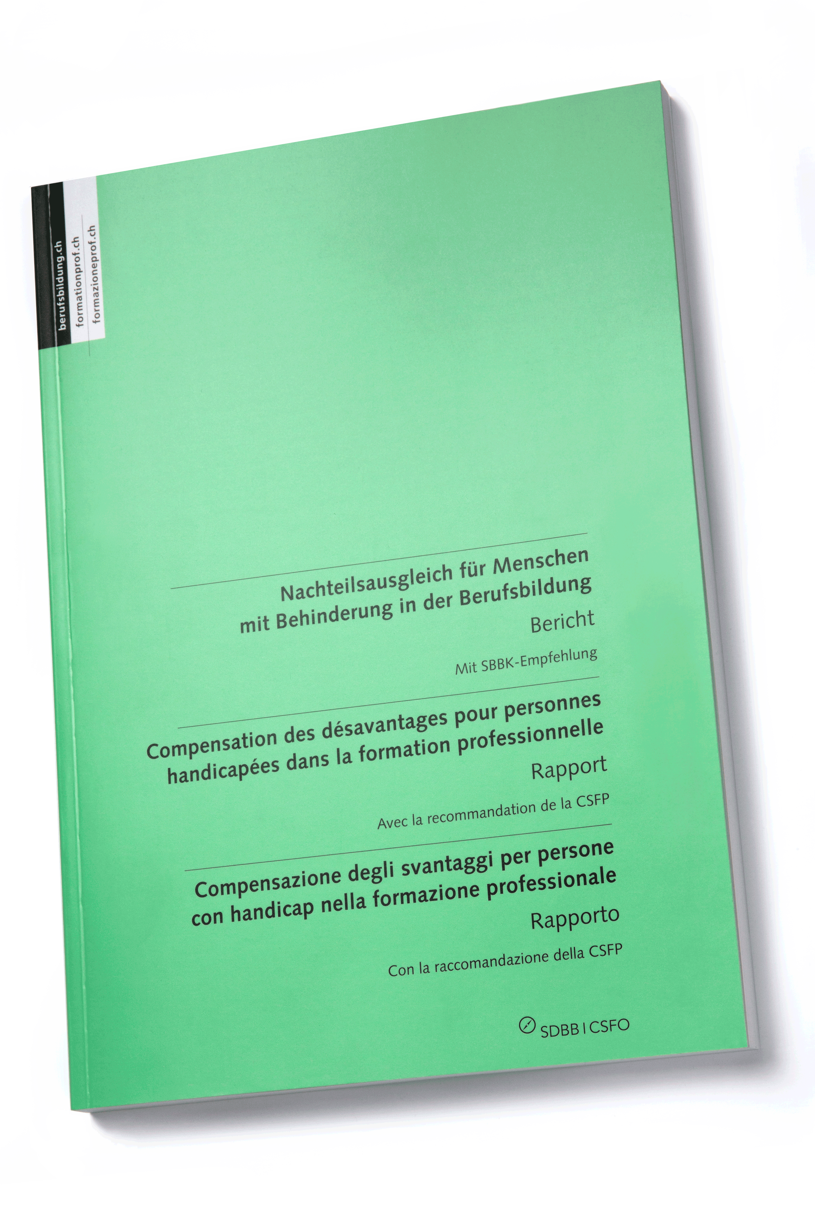 Copertina del libro "Compensazione degli svantaggi per persone con handicap nella formazione professionale"